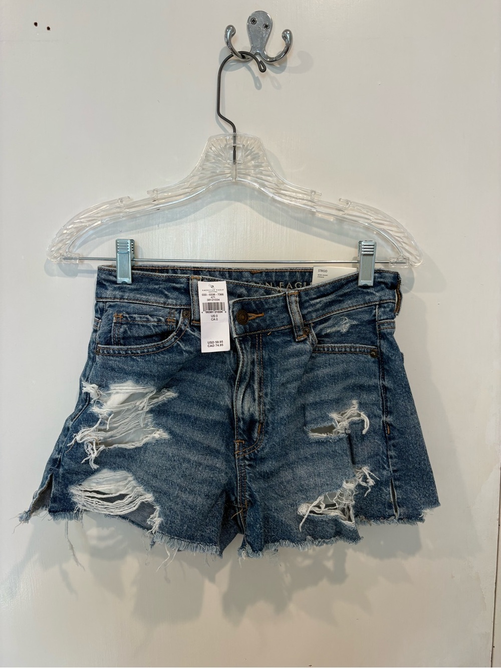 American Eagle Distressed Denim Women’s Shorts - Blue